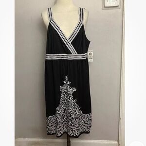 3-7 INC international Concepts Black dress 1x NWT Studded Embellished